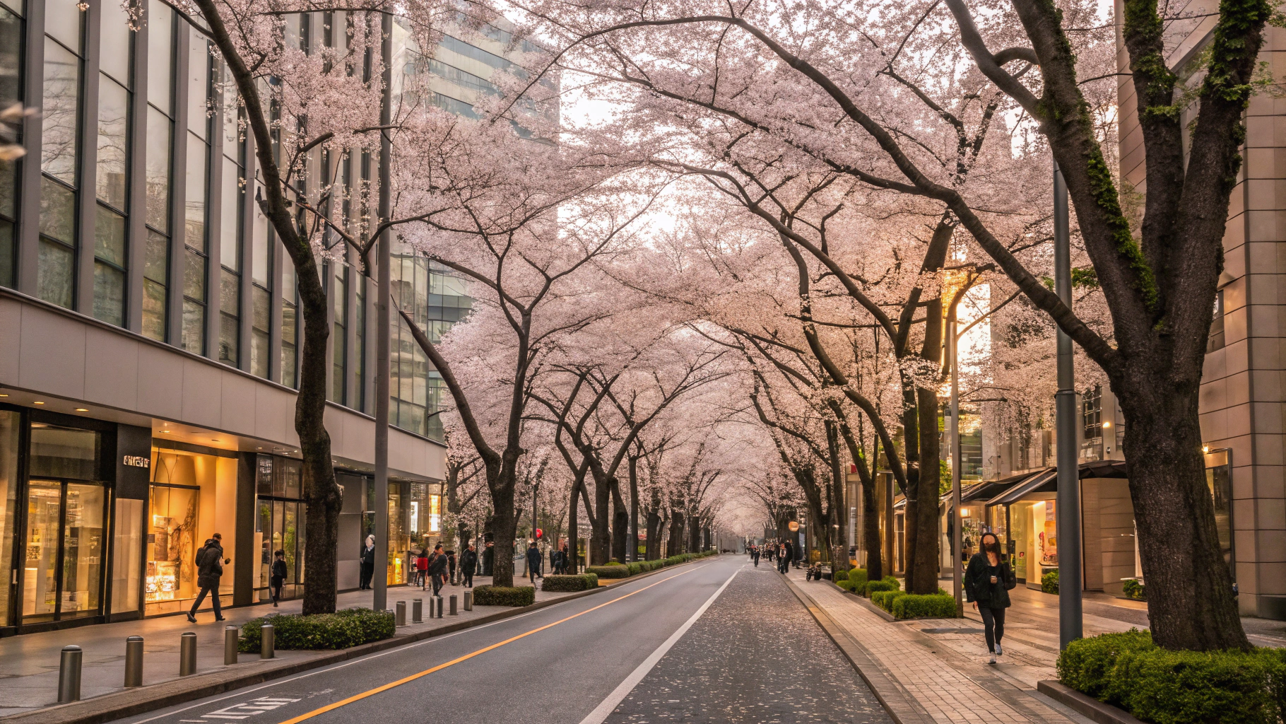 the area near Mōri Garden in Roppongi