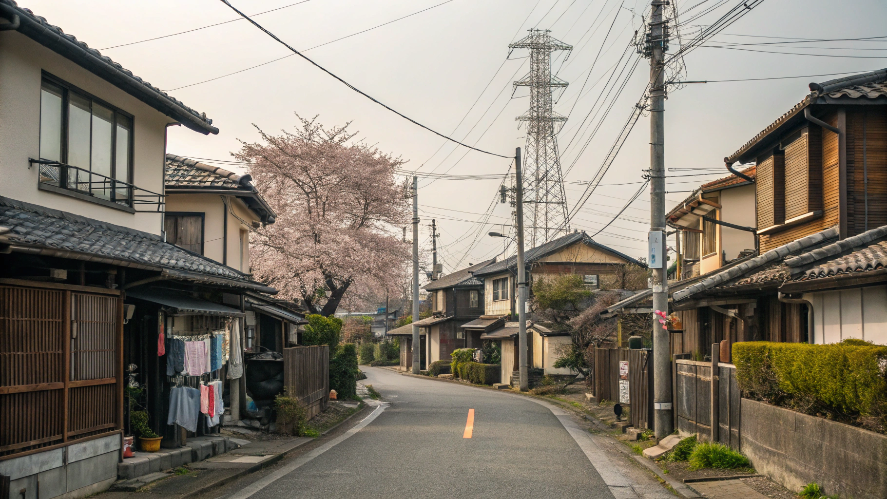 I originally had Sakai City in mind— but what came out looks more like a quiet residential area in Saitama or Wakayama.