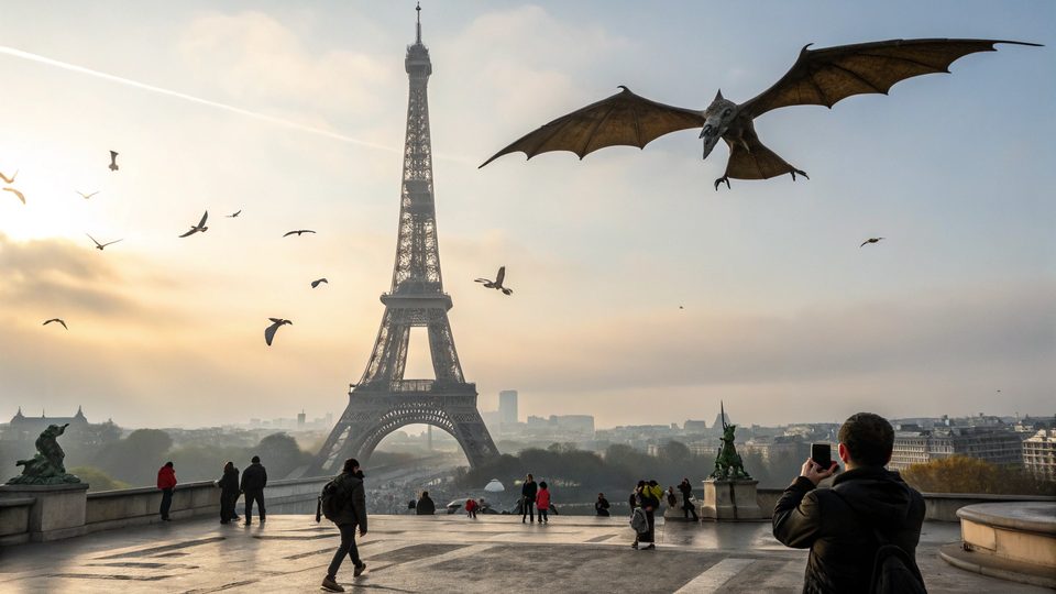 Pteranodon appears in Paris